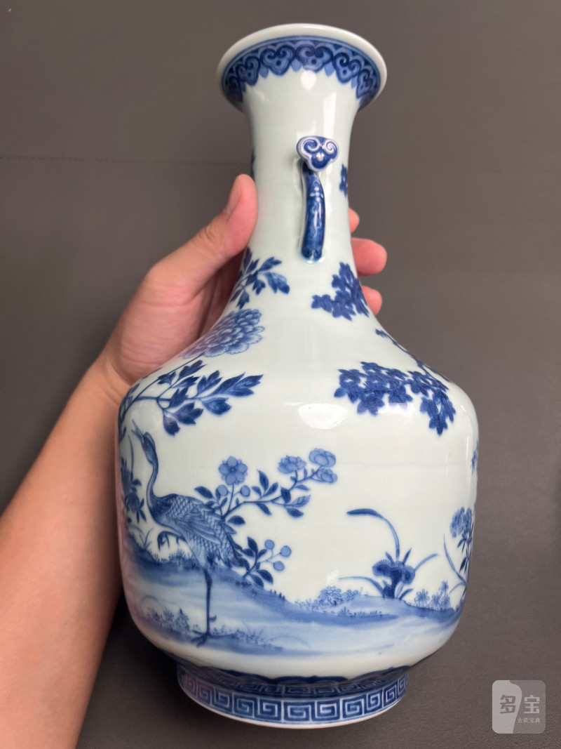 清道光  御制青花六合同春如意耳尊 - 图10